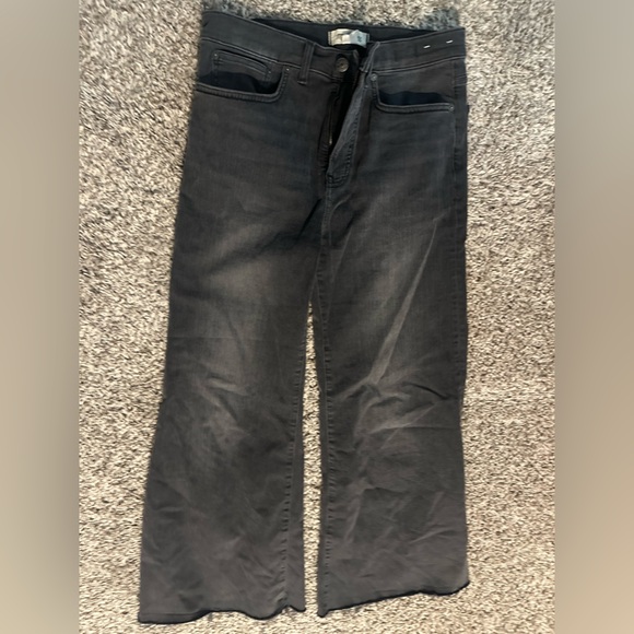 Madewell Charcoal Flare Wide-Leg Jeans - Picture 7 of 9